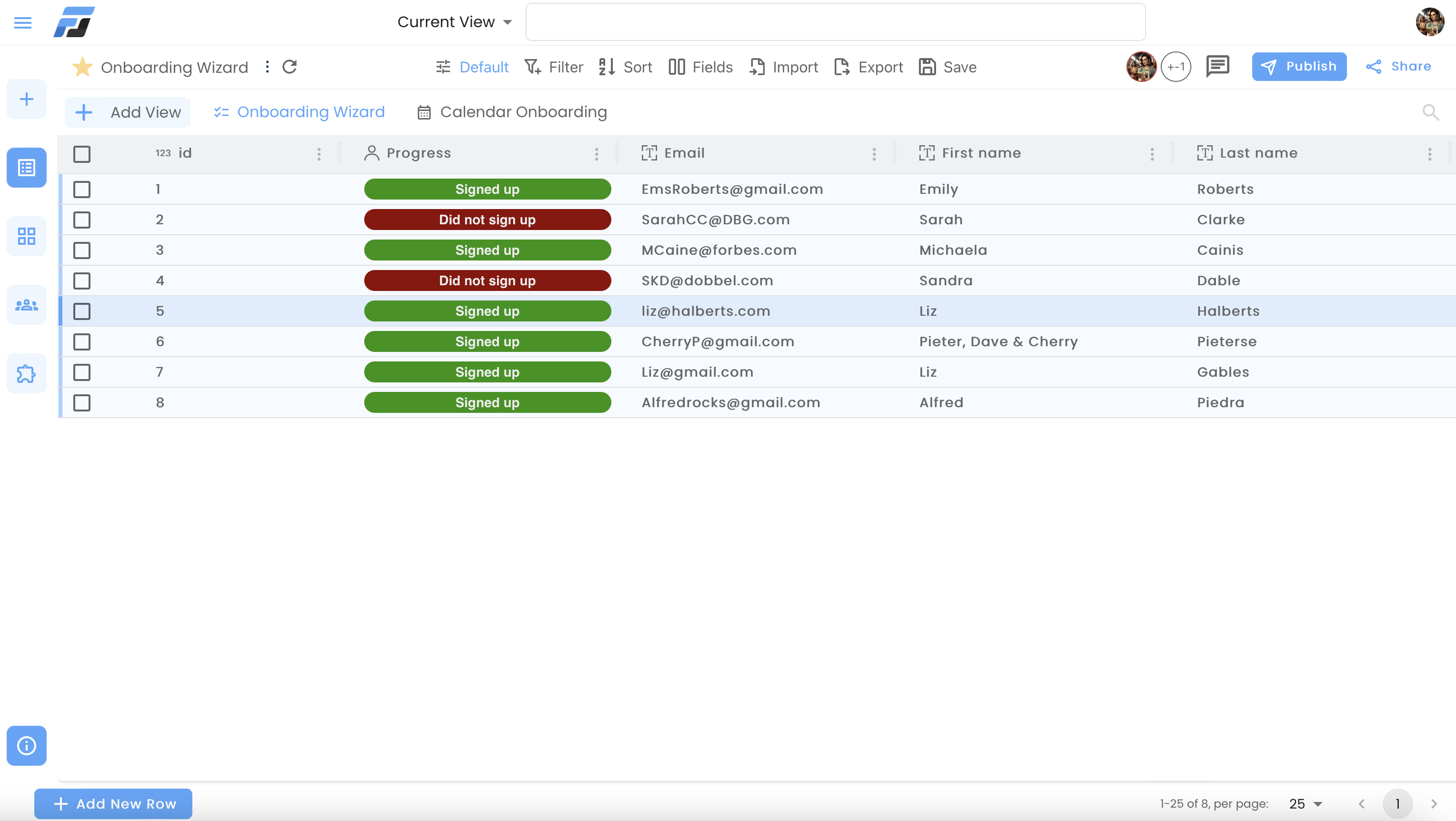 List view