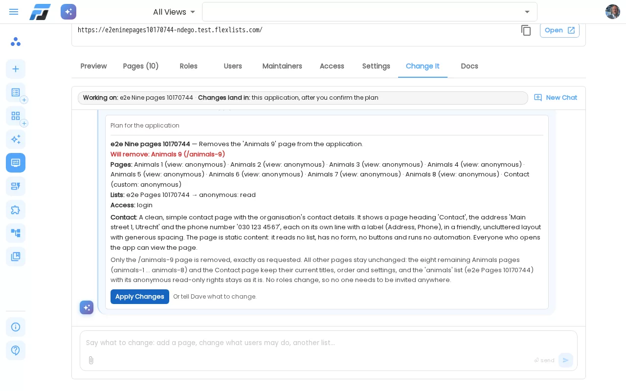 The plan card: only the page you asked to remove is removed